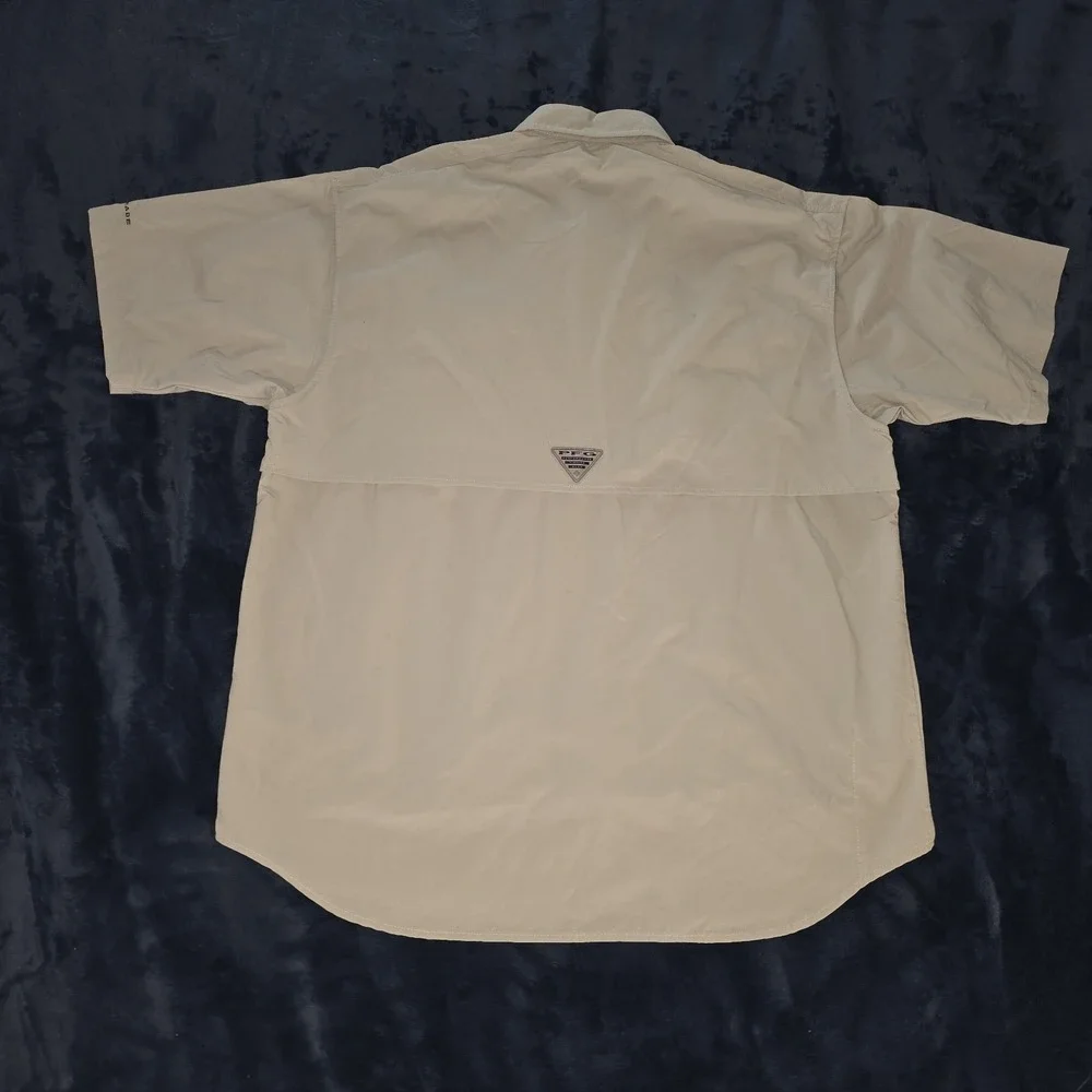 Columbia Men's‎ PFG Bahama Short Sleeve Shirt Gray Size M Medium